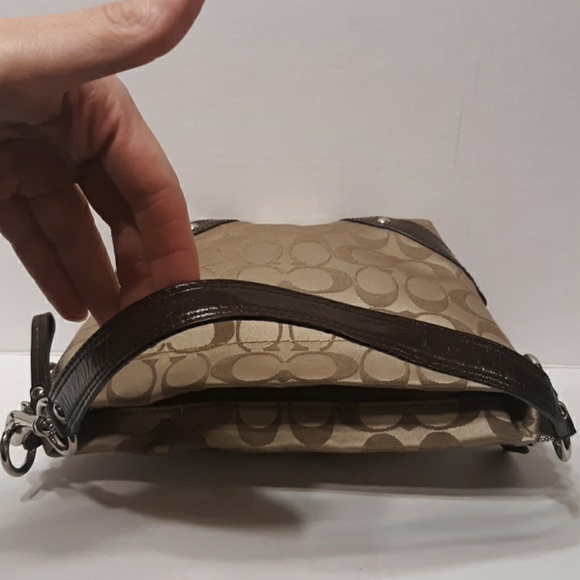 Coach Carly Signature Sateen Top handle demi Bag - Picture 6 of 8